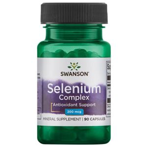 Swanson Selenium complex, Selen Glycinát, 200 mcg, 90 kapsúl