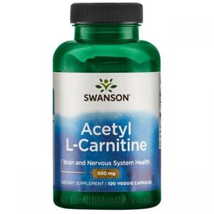 Swanson Acetyl-L-Carnitine 500mg, 100 kapsúl Expirace 10/2022