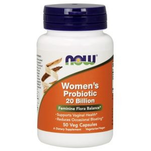 NOW® Foods NOW Women's probiotic (probiotiká pre ženy), 20 miliárd, 50 rastlinných kapsúl