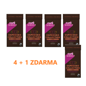 Cafédirect - 4 + 1 ZDARMA! Selekce Espresso kávových kapslí pro Nespresso 10ks