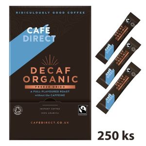 Cafédirect - BIO instantní káva bez kofeinu 250 x 1.5g