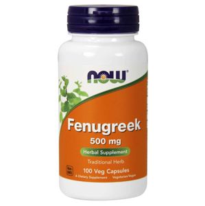 NOW® Foods NOW Fenugreek (Senovka grécka) extrakt, 500 mg, 100 rastlinných kapsúl