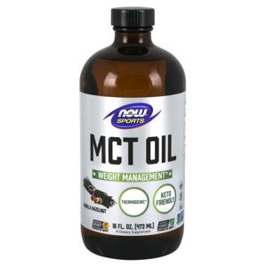 NOW® Foods NOW MCT olej, Vanilla Hazelnut (vanilka, lískový ořech), 473 ml