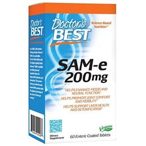 Doctor's Best SAM-e, 200 mg, 60 enterických tabliet