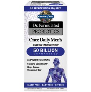 Garden of life Dr. Formulated Probiotics once daily Men's (probiotiká pre mužov), 50 mld. CFU, 15 kmeňov, 30 rastlinných kapsúl