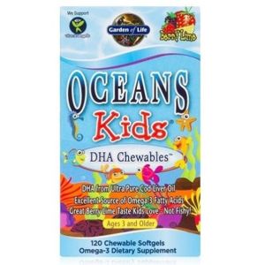Garden of Life Oceans Kids DHA omega-3 cukríky pre deti, 120 žuvacích kapsúl