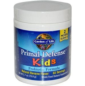 Garden of life Primal Defense Kids, Banana (probiotiká pre deti, banán), 81 g
