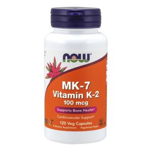 NOW® Foods NOW MK-7 Vitamin K2, 100 mcg, 120 rastlinných kapsúl