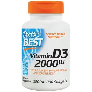 Doctor's Best Doctor’s Best Vitamín D3, 2000 IU, 180 softgel kapsúl