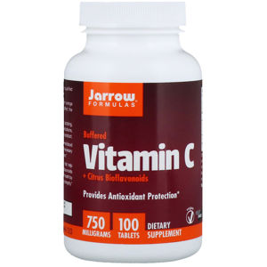 Jarrow Formulas Jarrow Pufrovaný Vitamín C, 750 mg, PH neutrálny vitamín C s bioflavonoidmi, 100 tabliet Expirace 6/2022