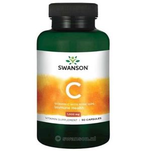 Swanson Vitamín C + Extrakt zo Šípok, 1000 mg, 90 kapsúl