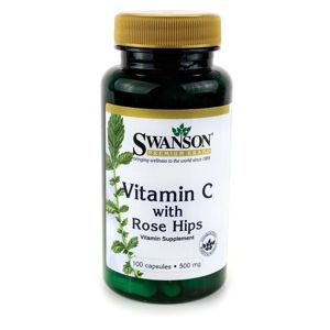 Swanson Vitamín C + Extrakt zo Šípok, 500 mg, 100 kapsúl