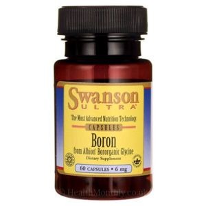 Swanson Boron from Albion Boroganic Glycine (Bór glycinát), 6 mg, 60 kapsúl