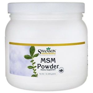 Swanson MSM Methylsulfonylmethan 100%, prášok, 454g