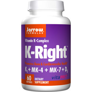Jarrow Formulas K-Right, komplex vitamínu K a D3, 60 softgélových kapsúl